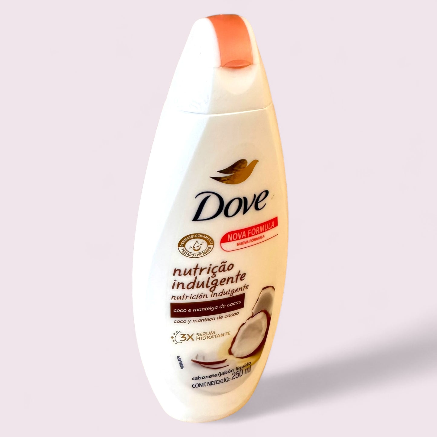 JABON LIQUIDO DOVE NUTRITIVO DELICIUS CARE COCO/MANTECA DE CACAO 250ML
