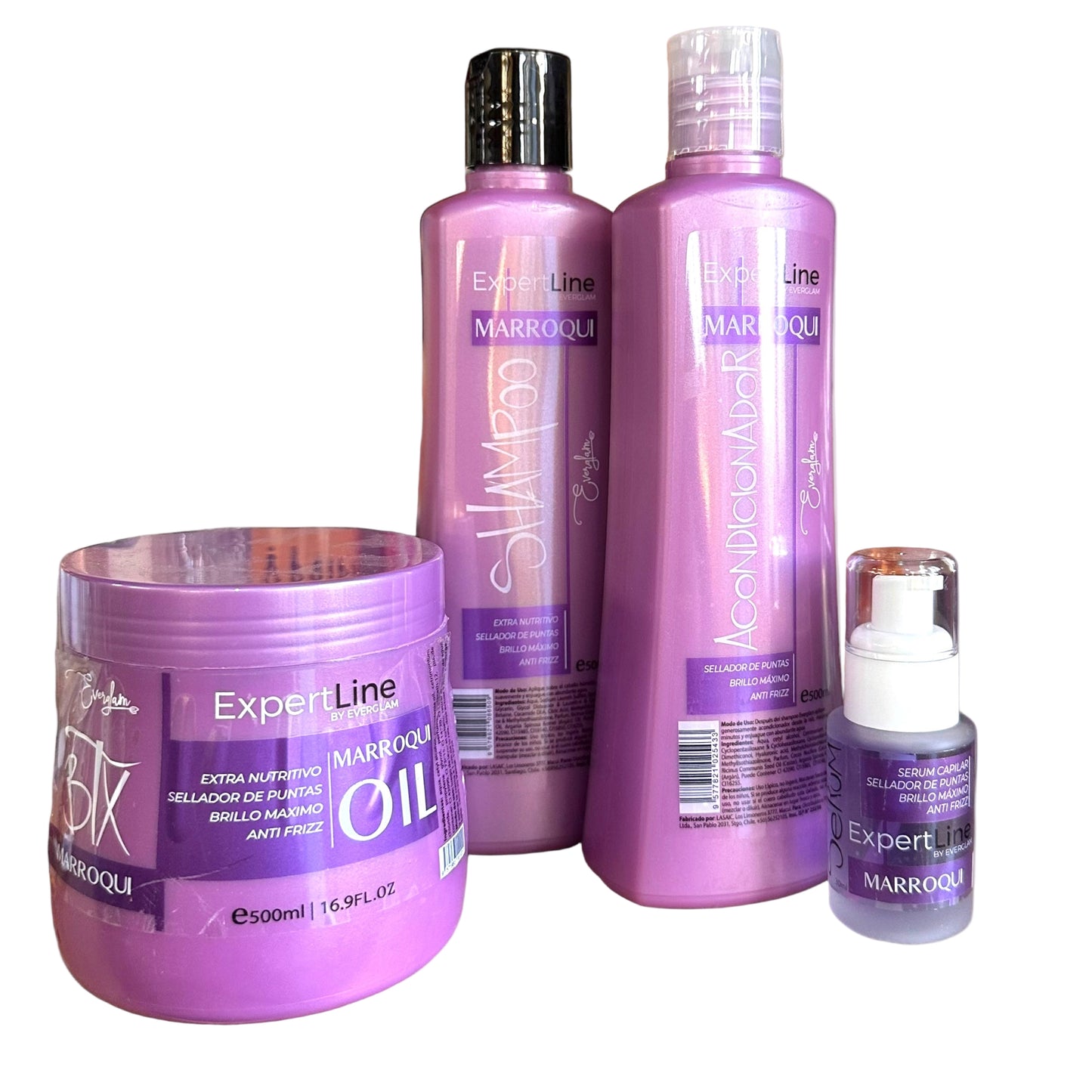 TRATAMIENTO PACK EXPERT LINE MARROQUI SH+ACO 500 ML + BOTOX +ACEITE CAPILAR
