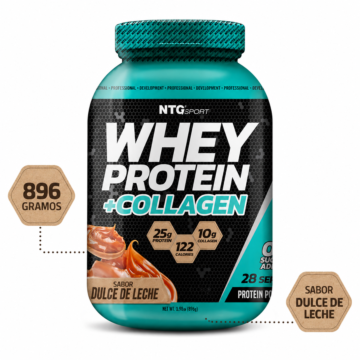 NTG SPORT - WHEY PROTEIN + COLÁGENO SABOR DULCE DE LECHE