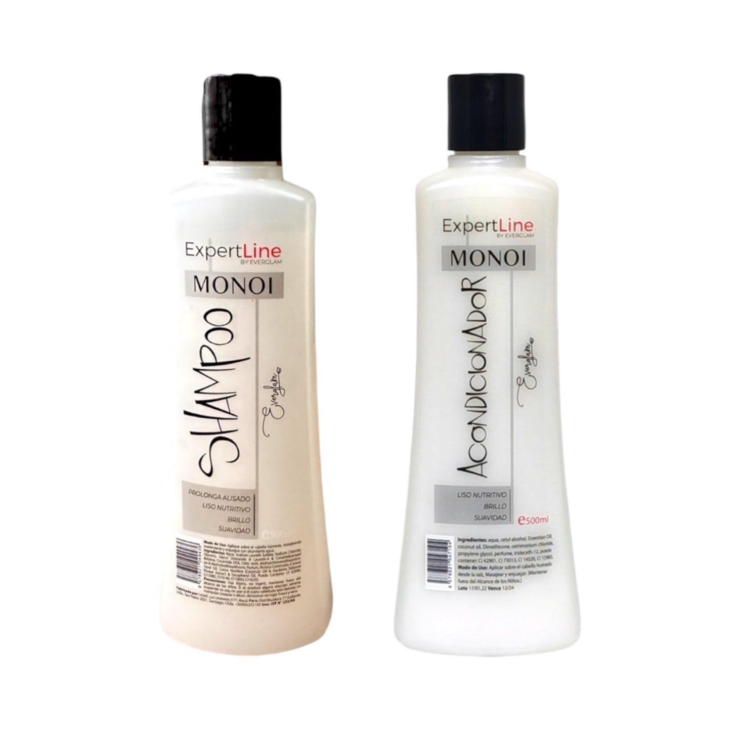 PACK SHAMPOO & ACONDICIONADOR EXPERT LINE MONOI 500 ML EVERGLAM