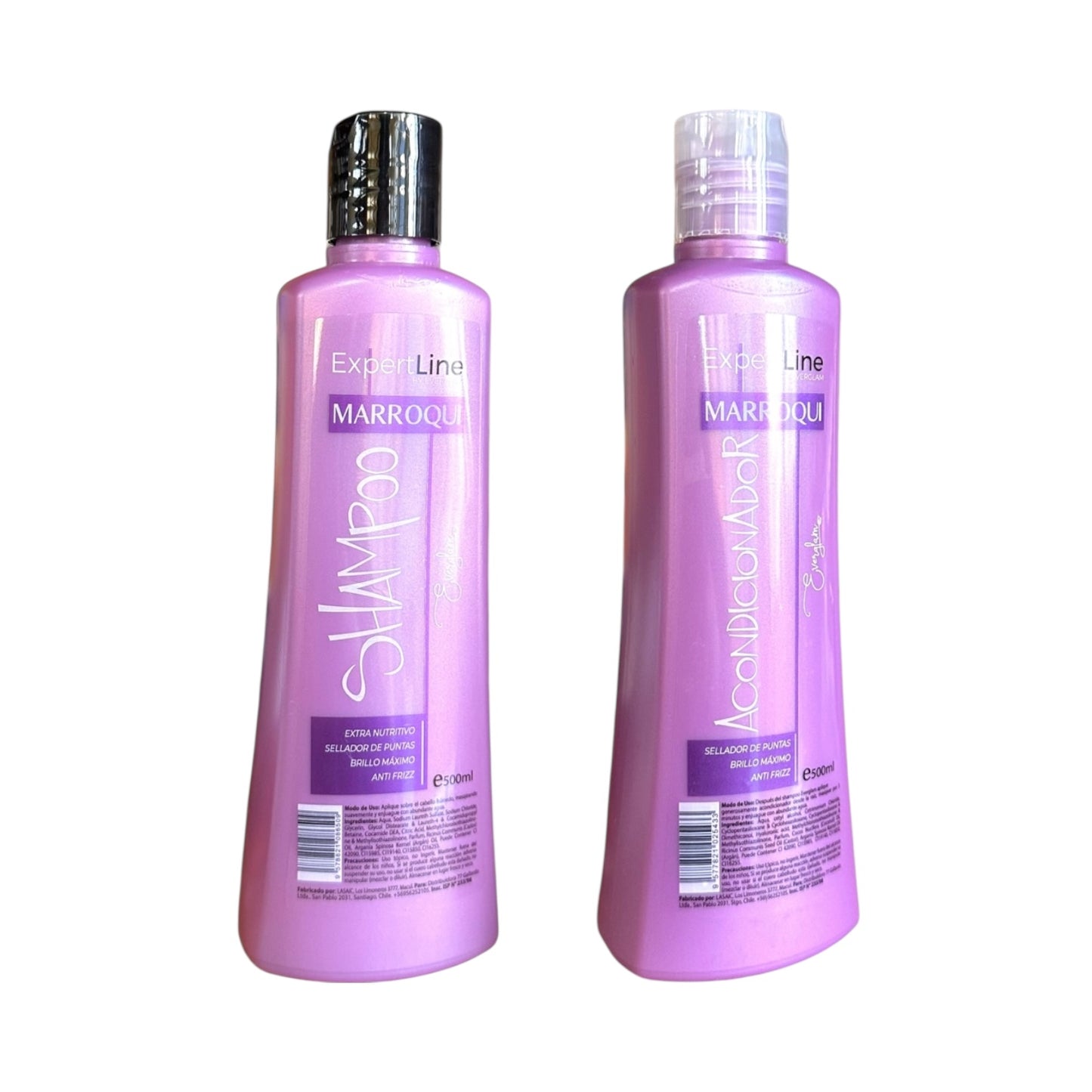 PACK SHAMPOO & ACONDICIONADOR EXPERT LINE MARROQUI 500 ML EVERGLAM