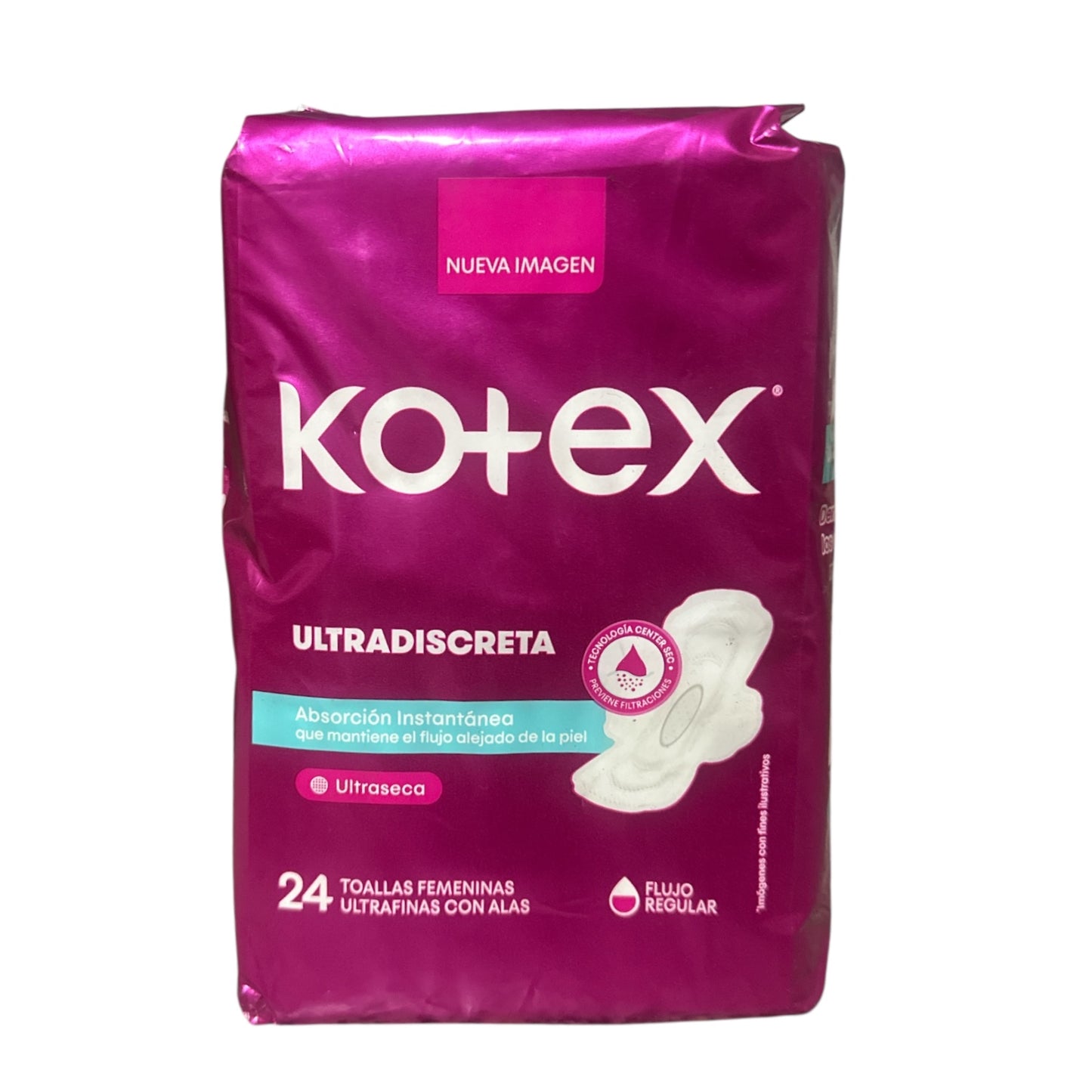 TOALLITAS HIGIÉNICAS KOTEX ULTRA DISCRETAS - ULTRA SECA X24