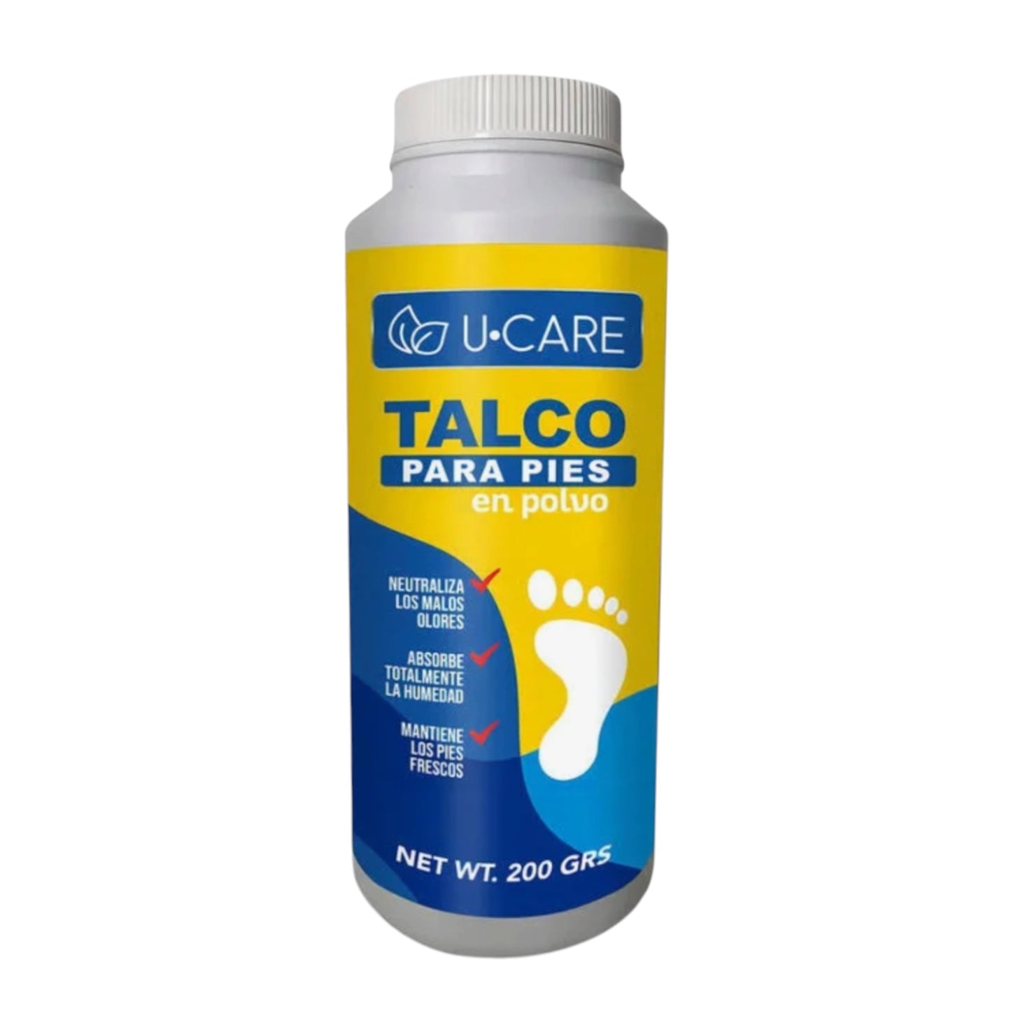 TALCO PARA PIES U CARE 200 GRAMOS