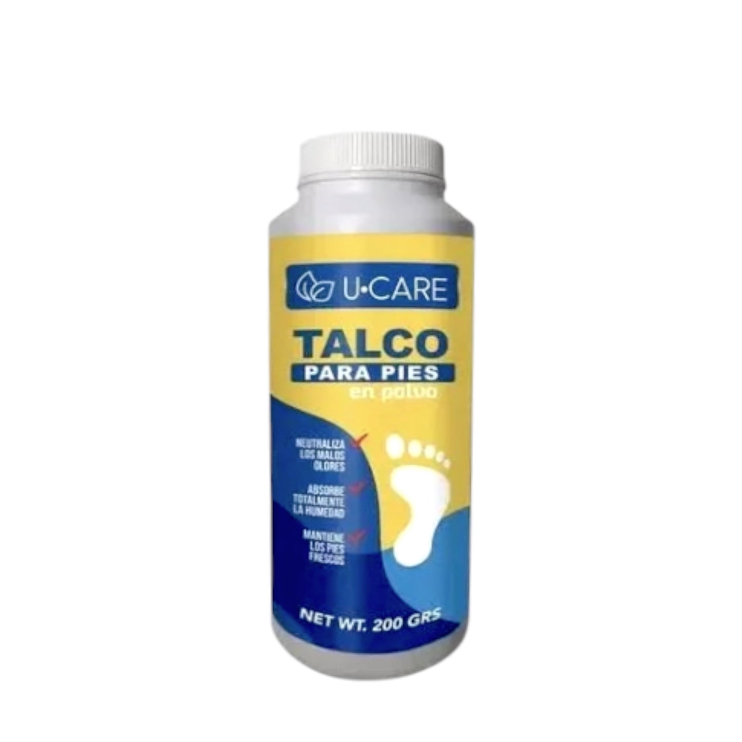 TALCO PARA PIES U CARE 200 GRAMOS
