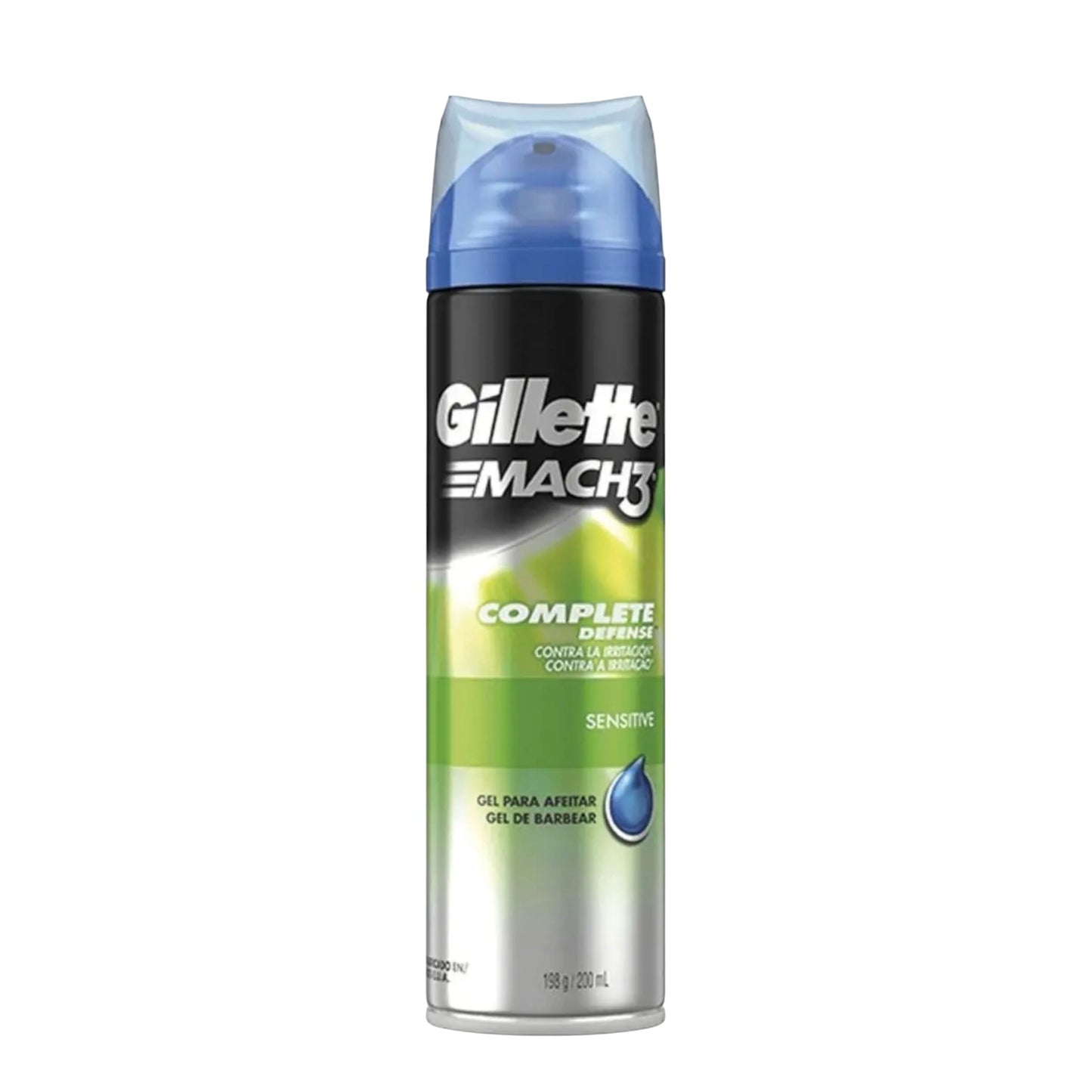 AFEITADO - GEL DE AFEITAR PIEL SENSIBLE GILLETTE MACH3 COMPLETE DEFENSE 198 GRS