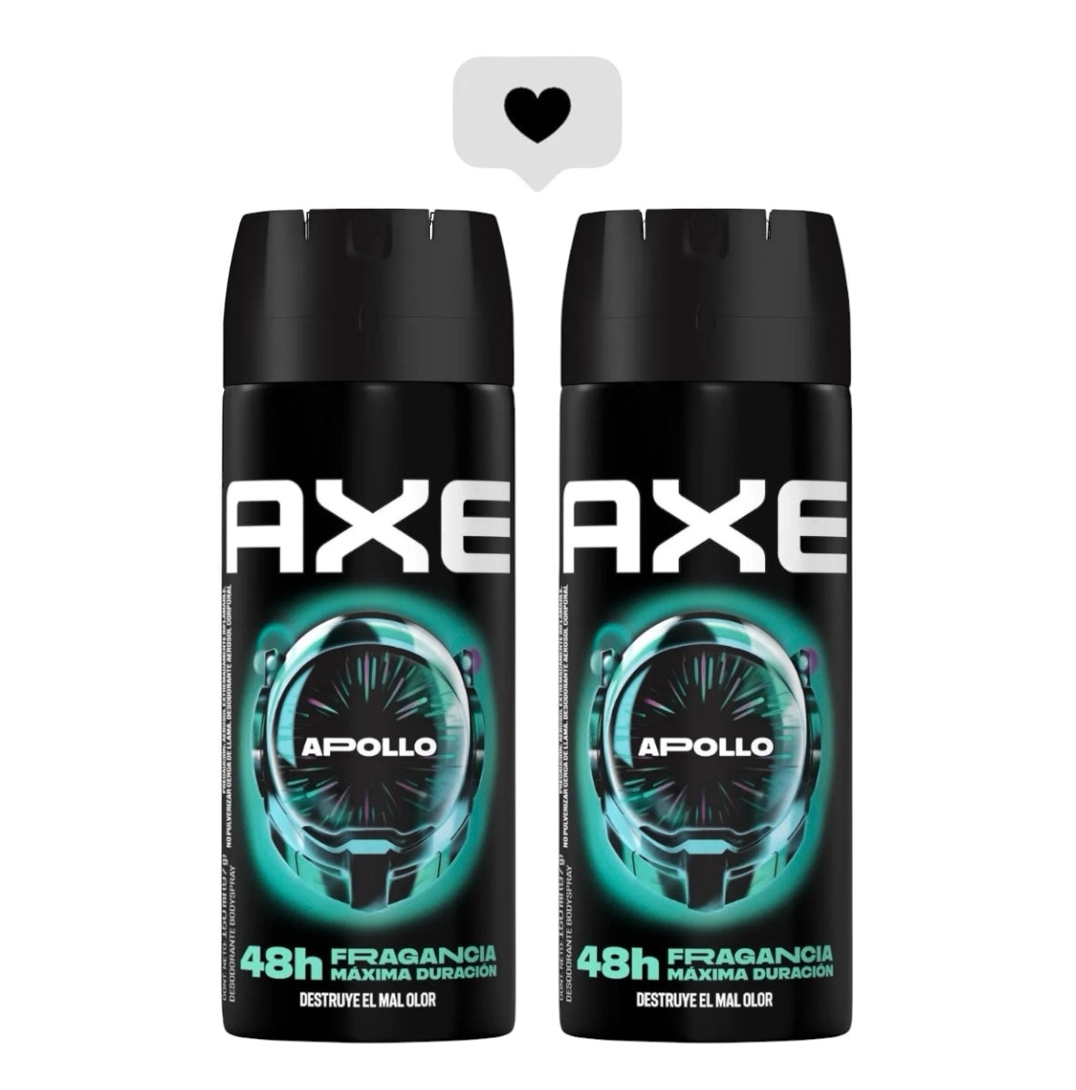 AXE BODY SPRAY PACK DESODORANTE HOMBRE ANTITRANSPIRANTE APOLLO 48 HRS X2 UNIDADES