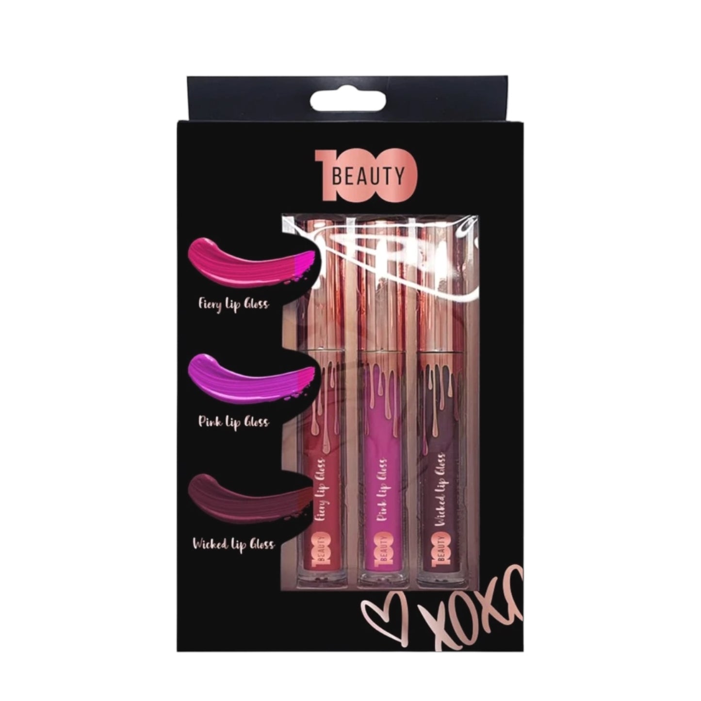 B100 SET DE LABIALES BEAUTY100 3 U LIPGLOSS MATTE