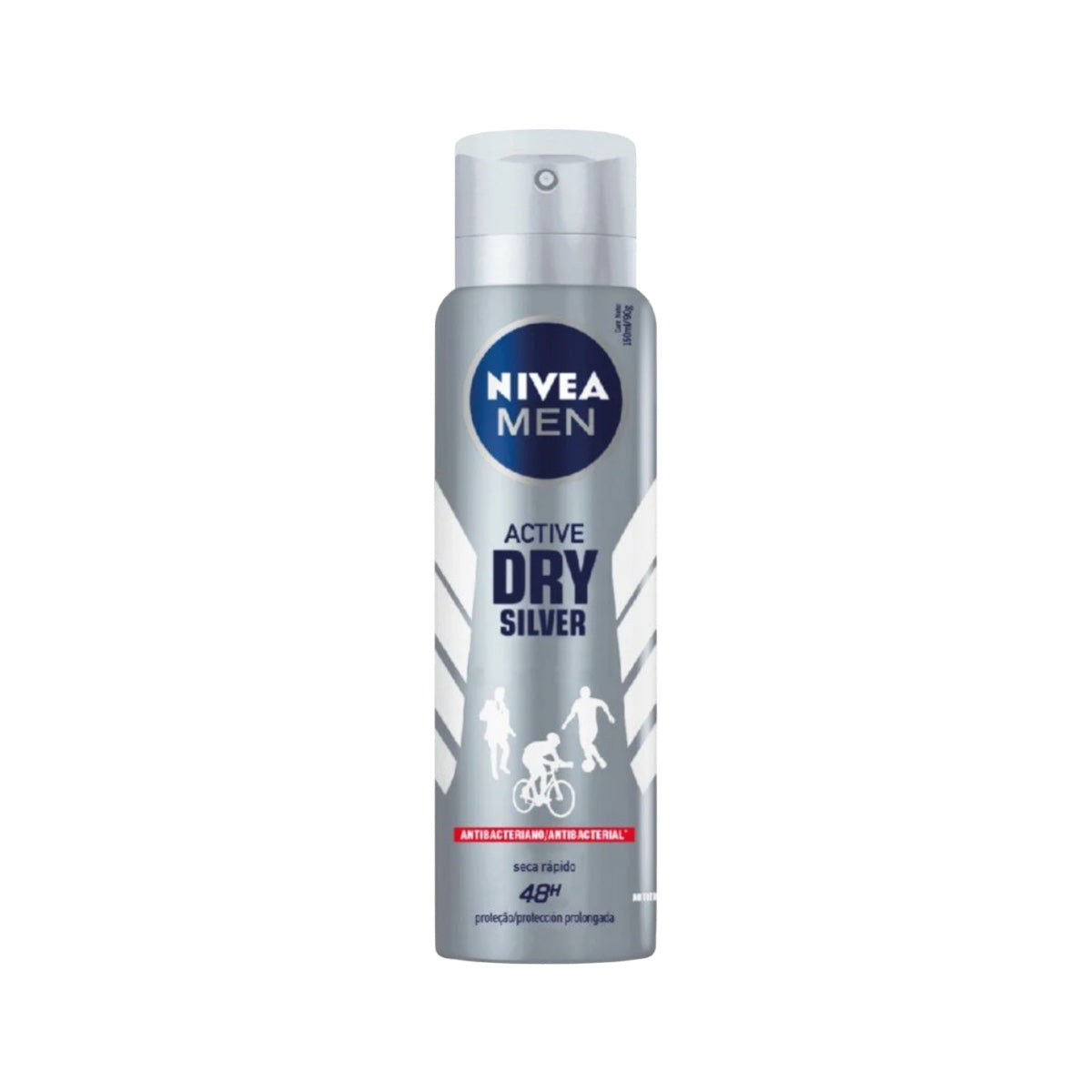 DESODORANTE HOMBRE NIVEA MEN ACTIVE DRY SILVER 48 HRS S/ALCOHOL 150 ML