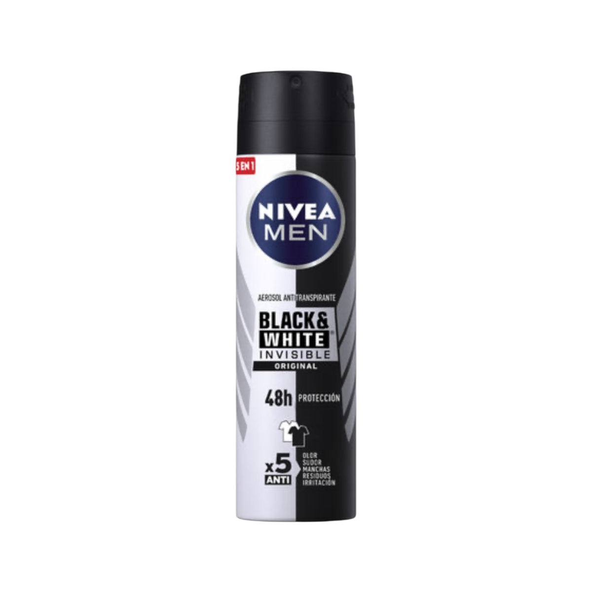 DESODORANTE HOMBRE NIVEA MEN BLACK & WHITE INVISIBLE 48HRS 150 ML