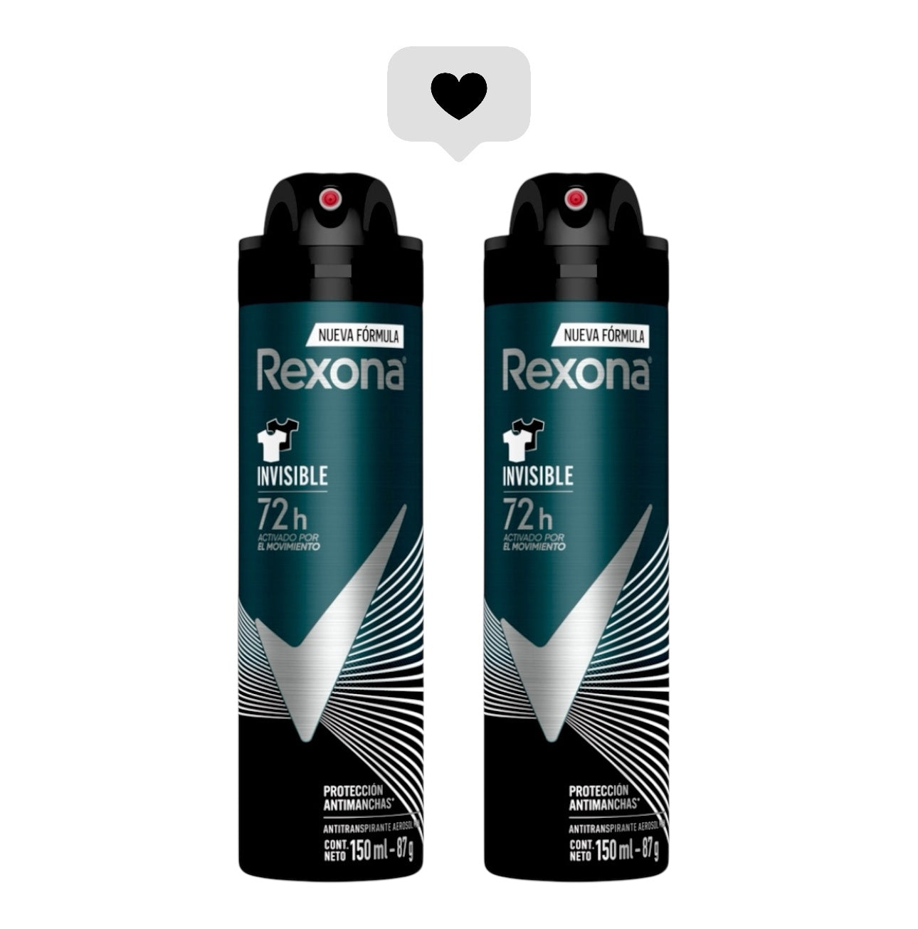 REXONA MEN PACK DESODORANTE SPRAY HOMBRE INVISIBLE 72HRS 150ML X2 UNIDADES