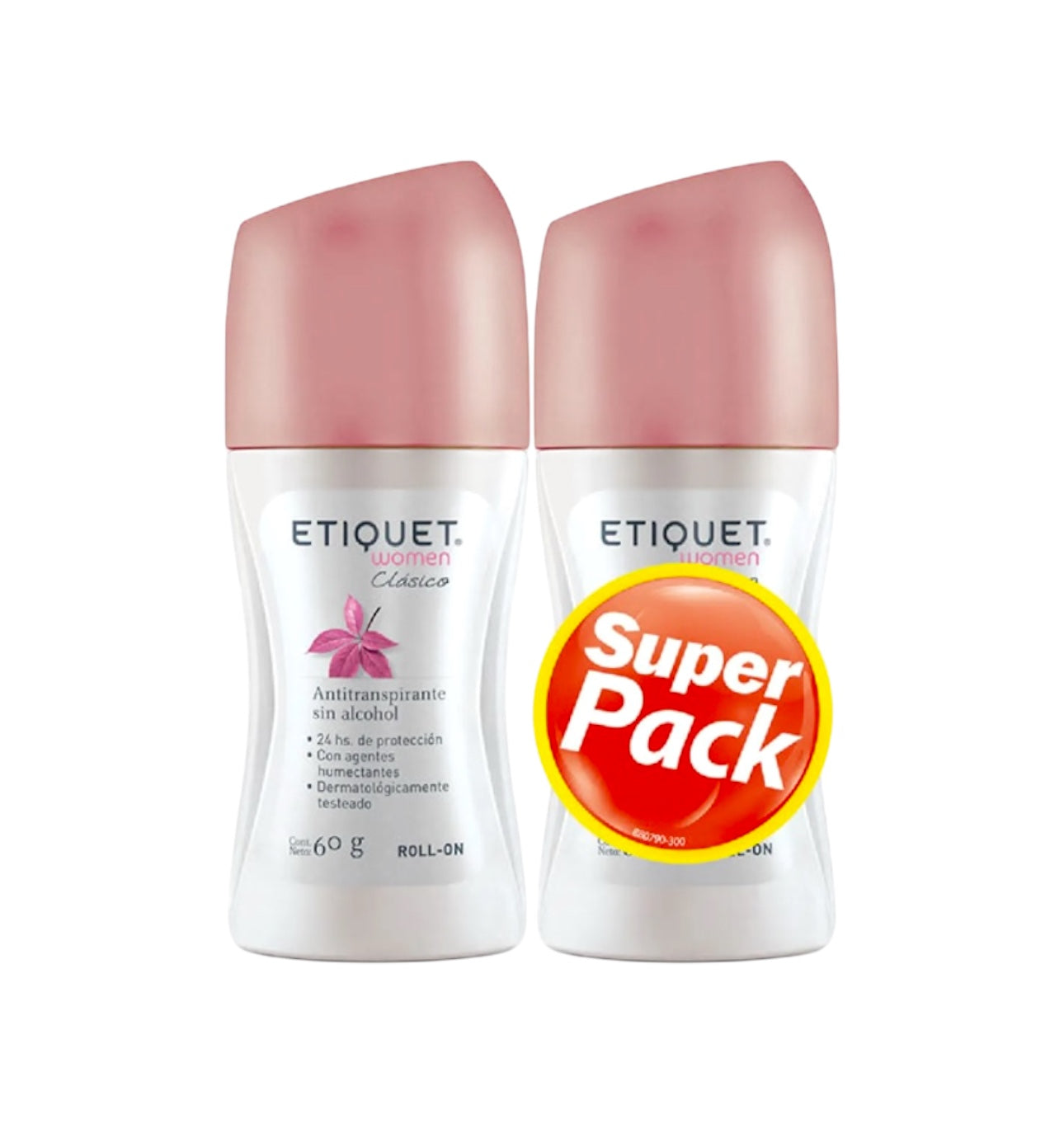 DESODORANTE MUJER PACK ETIQUET WOMAN ROLL-ON 60GR X2 UNIDADES