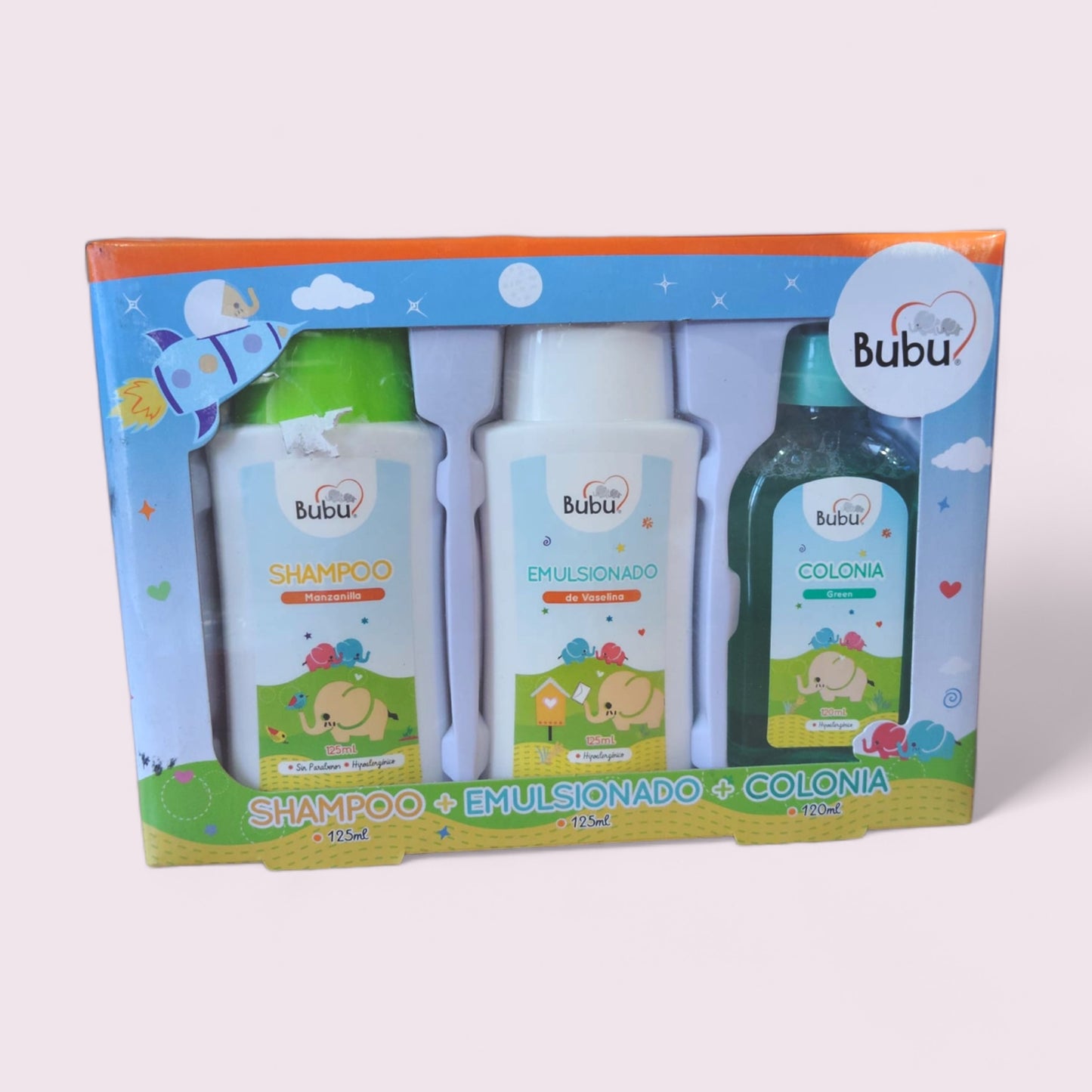 BUBU SET SHAMPOO 120ML + EMULSIONADO 120ML + COLONIA GREEN 125ML