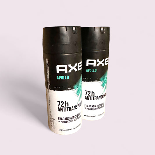 DESODORANTE HOMBRE AXE PACK 2 UNID. SPRAY ANTITRANSPIRANTE SECO APOLLO 150ML 72H.