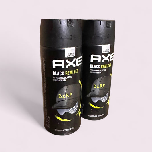 DESODORANTE HOMBRE AXE PACK 2 UNID. BODY SPRAY BLACK REMIXED 150ML