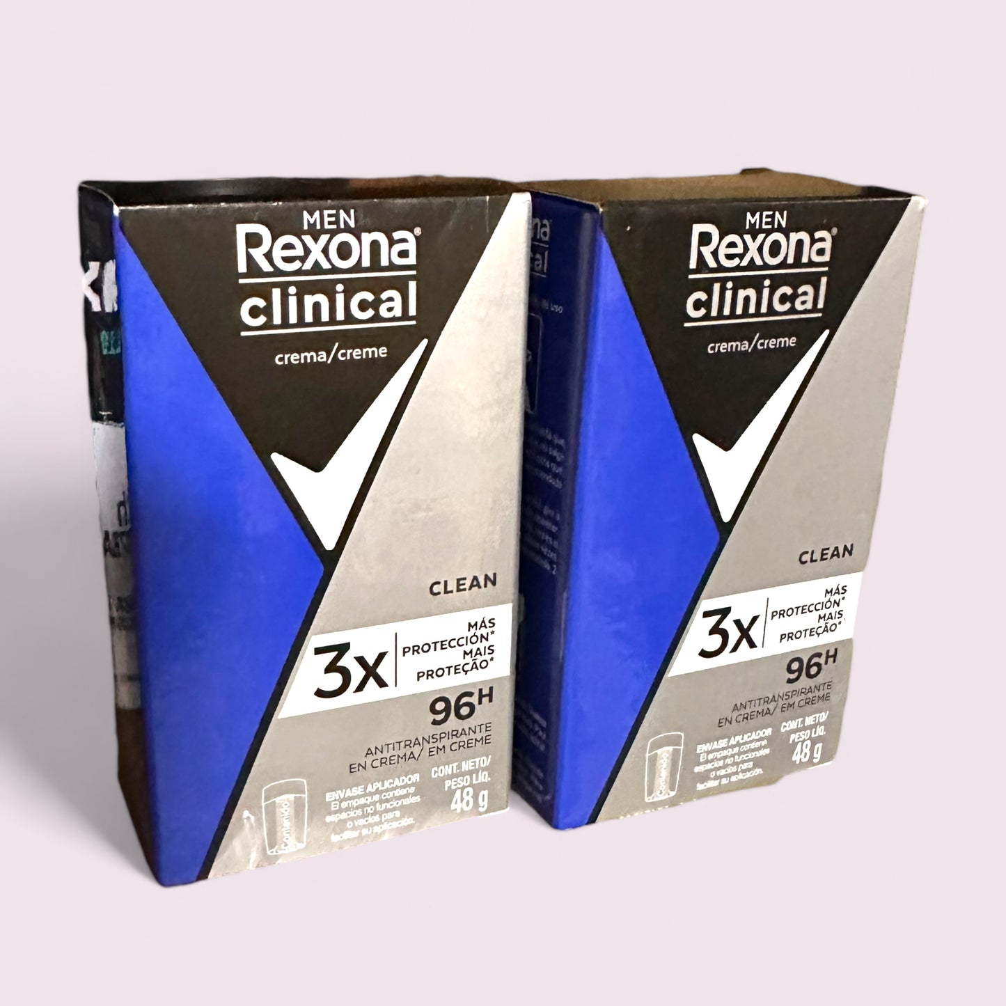 DESODORANTE HOMBRE PACK REXONA CLINICAL HOMBRE ANTITRANSPIRANTE EN CREMA 48GR. X2 UNIDADES