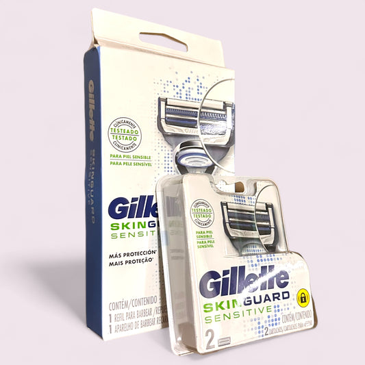 AFEITADO - PACK GILLETTE SKINGUARD SENSITIVE MAQUINA DE AFEITAR RECARGABLE + REPUESTOS