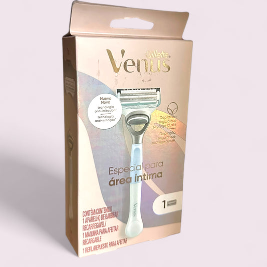 DEPILACION - GILLETTE VENUS MAQUINA DE AFEITAR RECARGABLE ESPECIAL PARA AREA INTIMA + 1 CARTUCHO