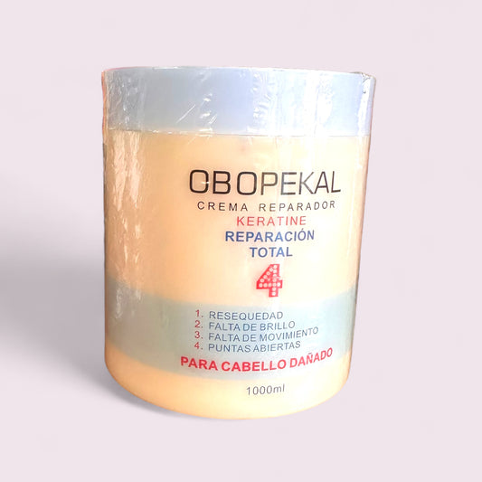 TRATAMIENTO CAPILAR - OBOPEKAL KERATINE REPARACION TOTAL 4 CREMA REPARADORA CABELLO DAÑADO 1000ML