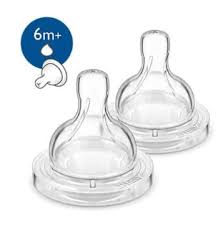 AVENT CHUPETE MAMADERA (TETINAS) SILICONA ANTI-COLIC FLUJO ESPESO 6M   X2UNIDADES