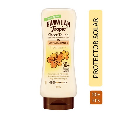 HAWAIIAN TROPIC FPS50+ SHEER TOUCH LOCION PROTECTORA SOLAR UVA/UVB 240 ML