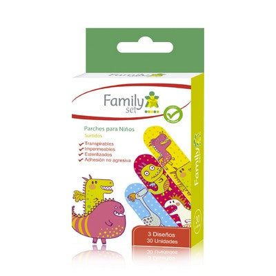 FAMILY SET PARCHE CURITA DISEÑO NIÑOS X30 UNIDADES