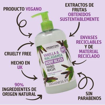 JABON LIQUIDO DE MANO CREIGHTONS BODY BLISS VAINILLA MACADAMIA 500ML