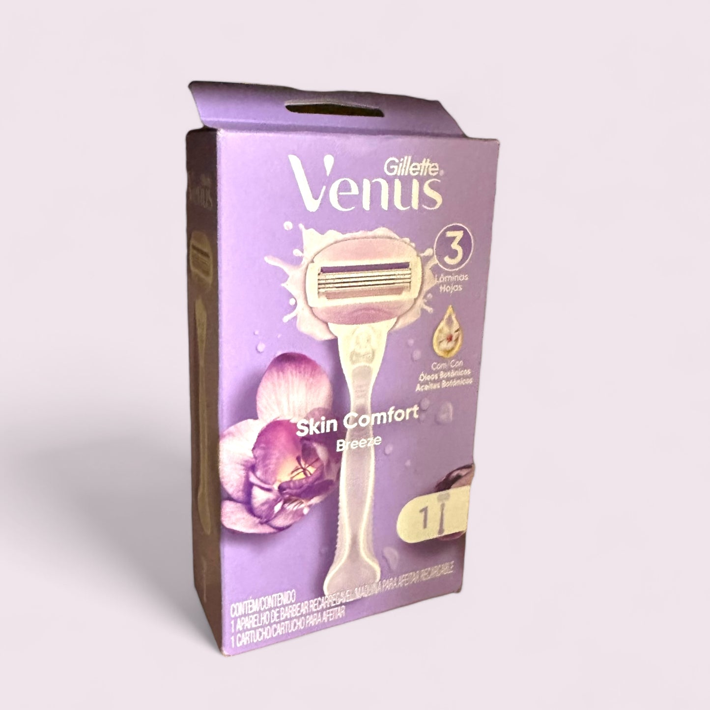 DEPILACION - GILLETTE VENUS BREEZE MAQUINA DE AFEITAR RECARGABLE 3HOJAS MUJER X1 CARTUCHO