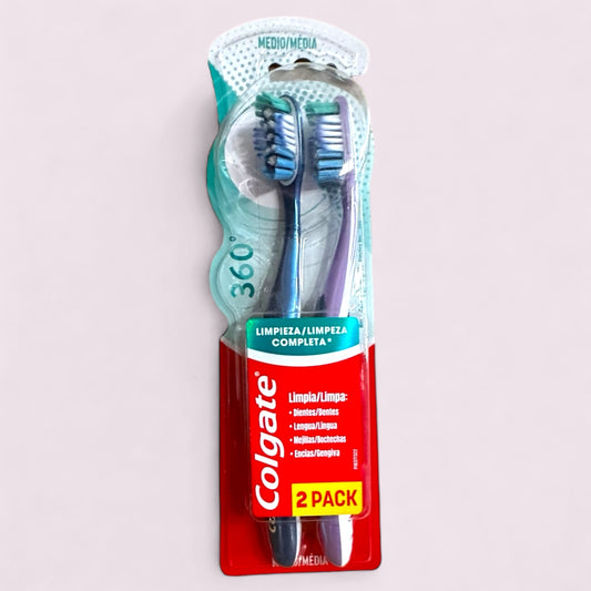 CEPILLO DENTAL COLGATE ADULTO TWIN 360º MEDIO X2 E/LIM