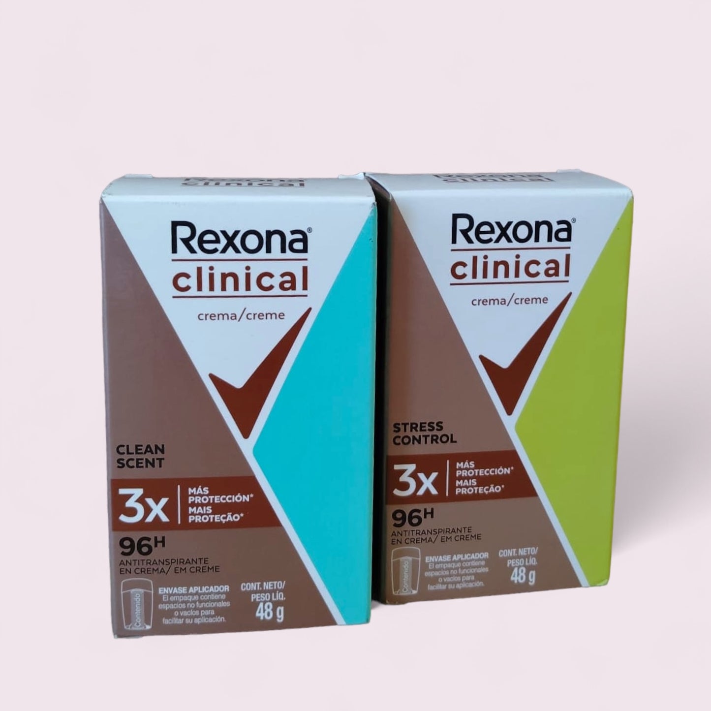 DESODORANTE MUJER PACK REXONA CLINICAL MUJER ANTITRANSPIRANTE EN CREMA 48GR. X2 UNIDADES