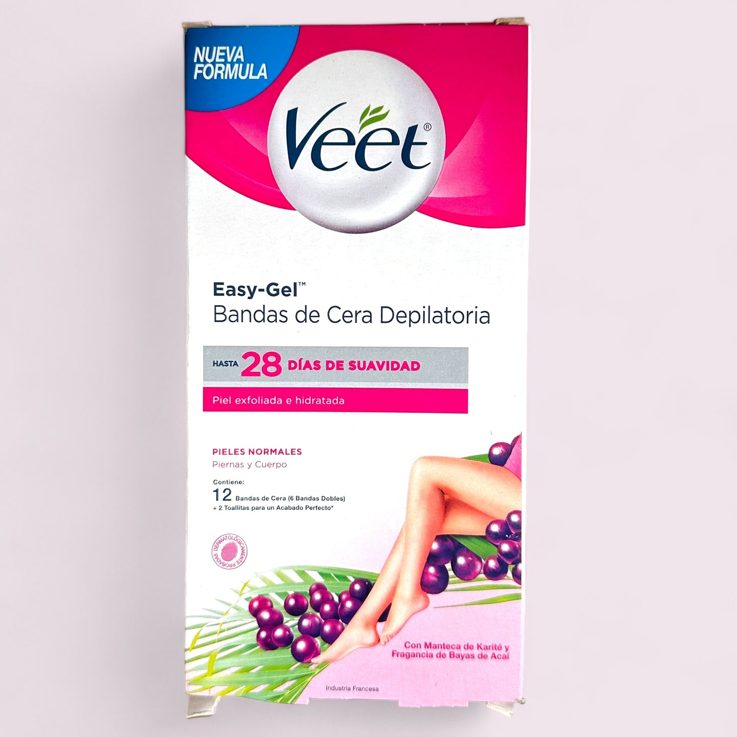 DEPILACION VEET BANDAS DEPILATORIAS EASY GEL PARA PIERNAS Y CUERPO (12 UNIDADES)