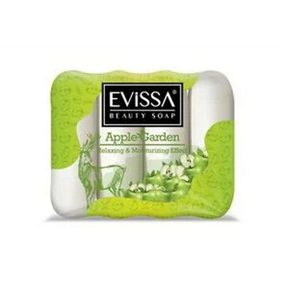 JABON EN BARRA EVISSA BEAUTY SOAP APPLE GARDEN 70G X4