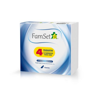 FAMILY SET PAÑUELOS DESECHABLES TRIPLE HOJA 10X4