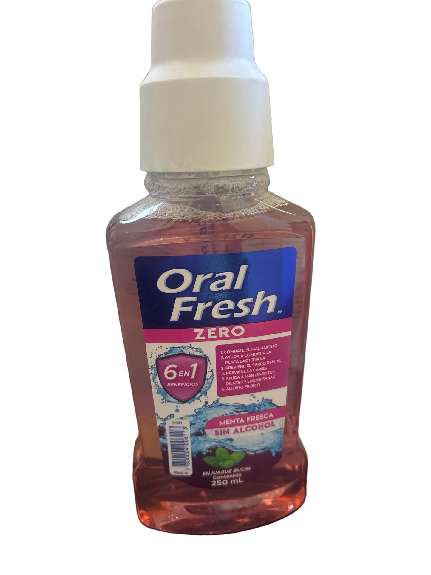 ENJUAGUE BUCAL ORAL FRESH ZERO 6EN1 SIN ALCOHOL 250ML