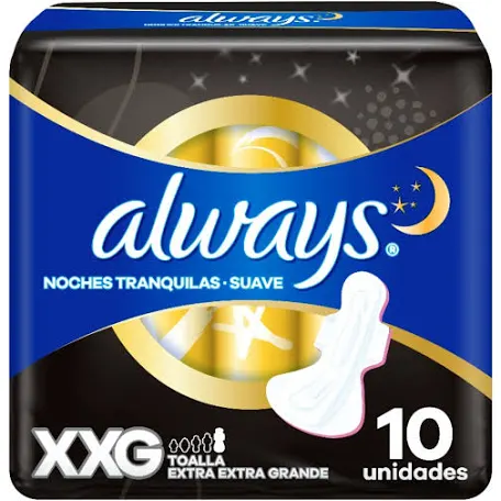 ALWAYS TOALLITAS HIGIÉNICAS  NOCTURNAS X10 XXG