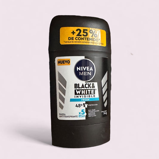 DESODORANTE HOMBRE NIVEA MEN DES. BARRA ANTITRANSPIRANTE BLACK&WHITE 48H FRESH 54G