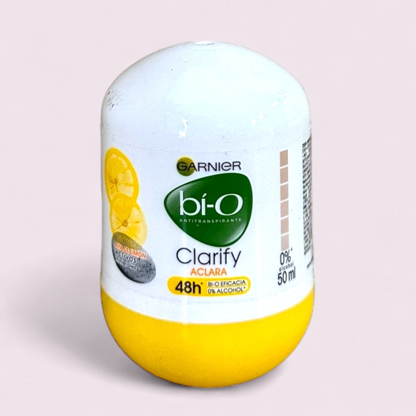 DESODORANTE MUJER GARNIER BI-O CLARIFY 48H ACLARA&UNIFICA ROLL ON A/P 50GR