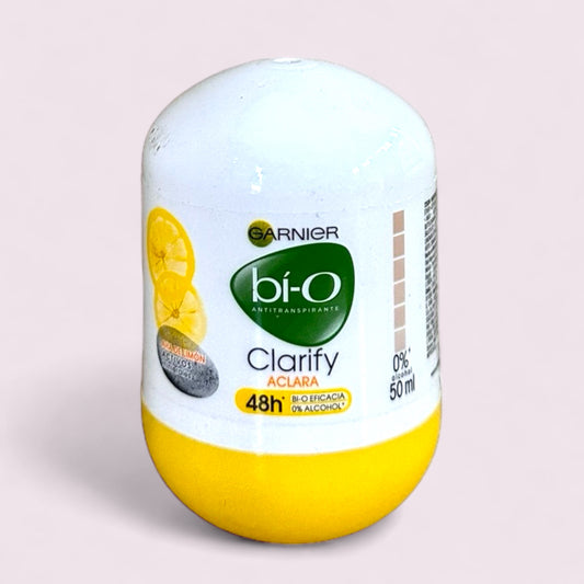 DESODORANTE MUJER GARNIER BI-O CLARIFY 48H ACLARA&UNIFICA ROLL ON A/P 50GR