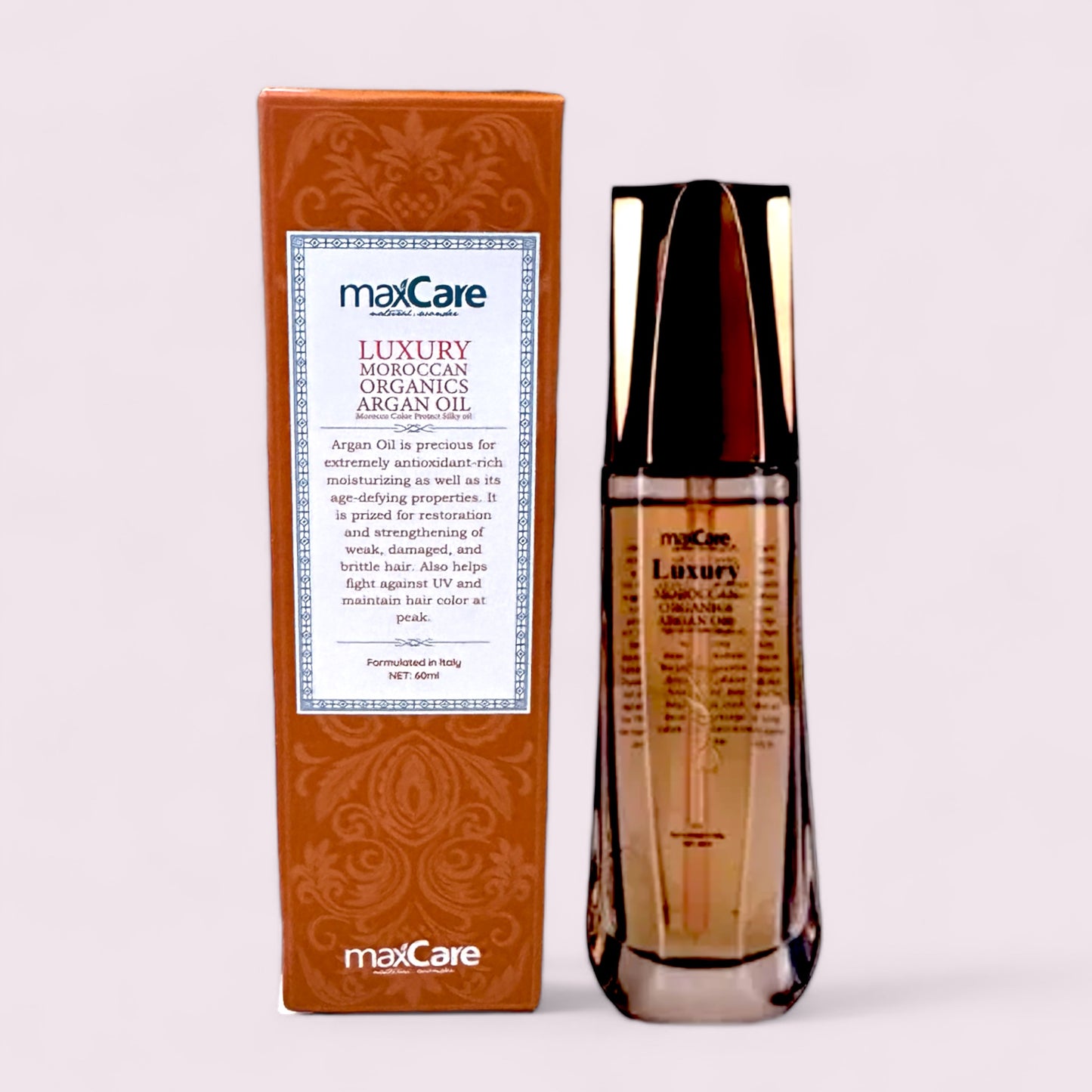 ACEITE CAPILAR ARGAN OIL 60 ML LUXURY MAXCARE