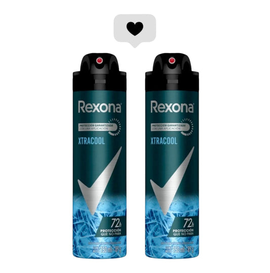REXONA MEN PACK DESODORANTE SPRAY HOMBRE XTRACOOL 72HRS 150ML X2 UNIDADES