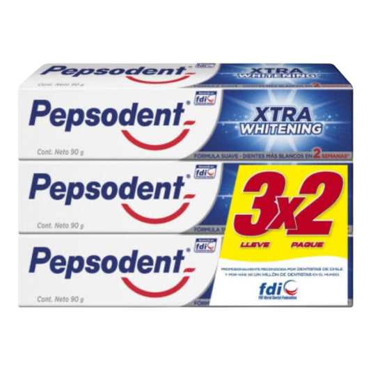 PASTA DENTAL PEPSODENT XTRA WHITENING ADULTO 90GRS. 3X2