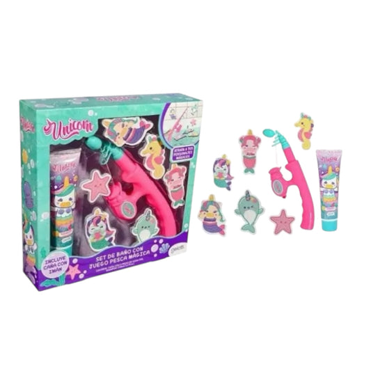 GELATTI UNICORN SET DE BAÑO CON JUEGO DE PESCA MÁGICA