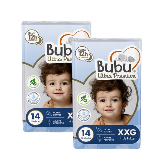 BUBU PAÑALES DESECHABLES PREMIUM TALLA XXG PACK X28 UNIDADES