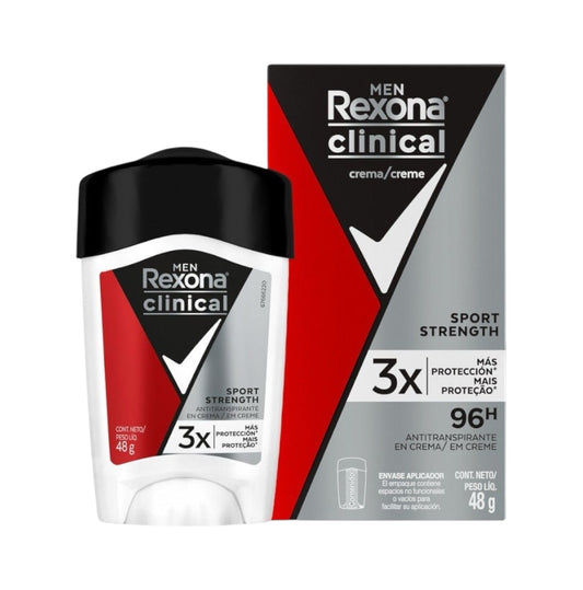 DESODORANTE HOMBRE REXONA CLINICAL MEN ANTITRANSPIRANTE EN CREMA SPORT STRENGTH 48GR