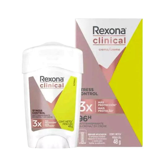 DESODORANTE MUJER REXONA CLINICAL ANTITRANSPIRANTE EN CREMA STRESS CONTROL 48GR