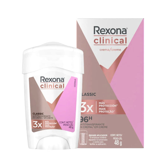 DESODORANTE MUJER REXONA CLINICAL ANTITRANSPIRANTE EN CREMA CLASSIC 48GR