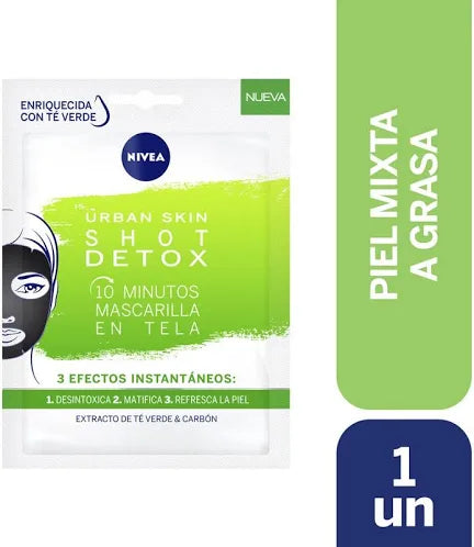 MASCARILLA FACIAL NIVEA URBAN SKIN - SHOT DETOX