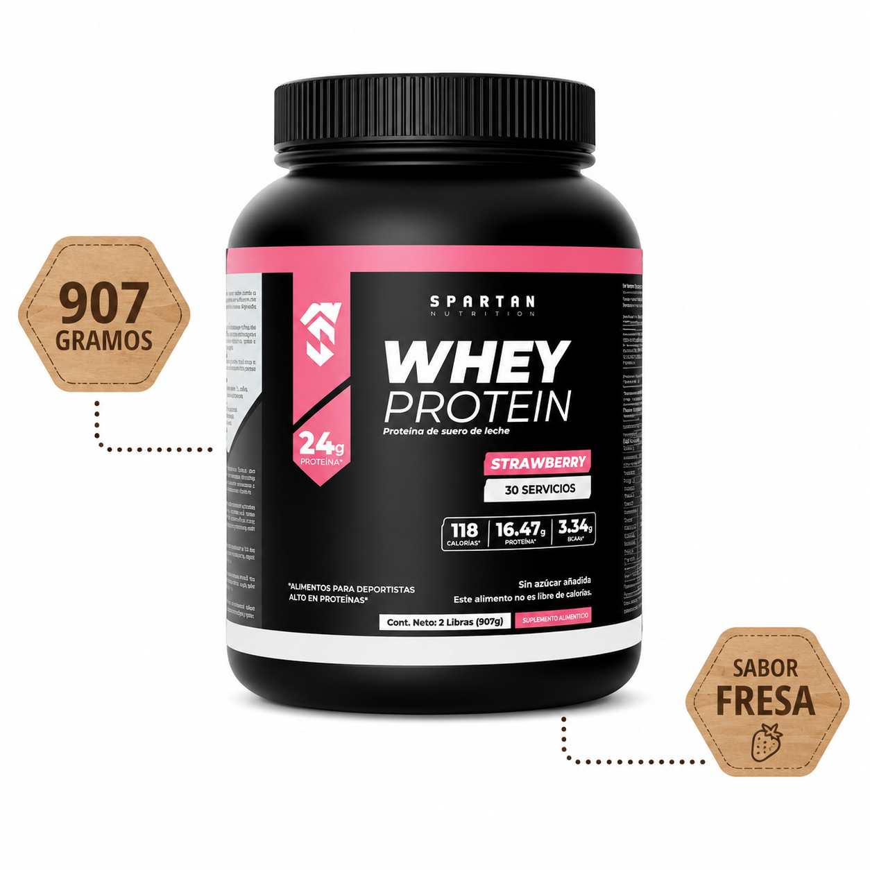 SPARTAN - WHEY PROTEIN SABOR STRAWBERRY 907G