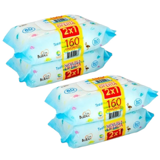 TOALLITAS HUMEDAS BUBU PACK 320 UNIDADES