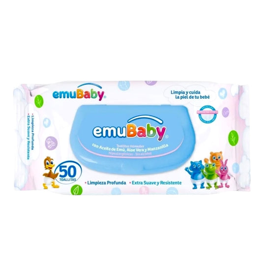 TOALLITAS HUMEDAS EMUBABY X50 UNIDADES