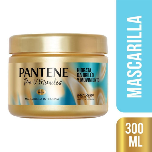 PANTENE PRO-V MIRACLES MASCARILLA INTENSIVA HIDRATA DA BRILLO Y MOVIMIENTO 300ML